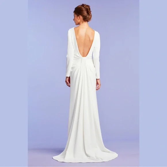TADASHI SHOJI - STANTON OPEN BACK CREPE GOWN